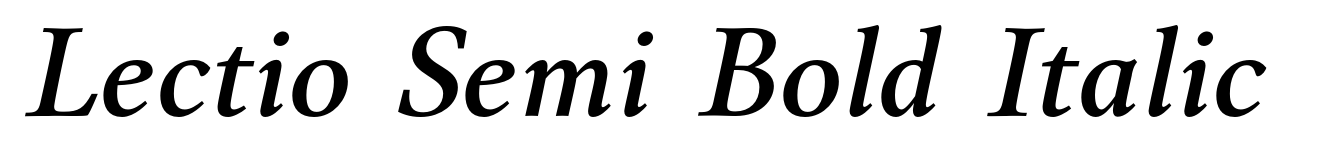 Lectio Semi Bold Italic